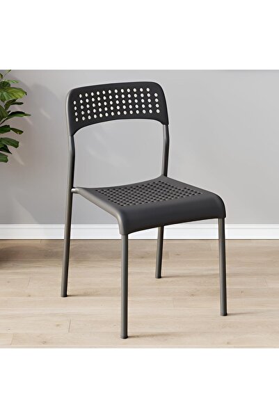 Generic Contemporary Stackable Metal Chair Steel Legs,Dining, Solid Back,Arml...