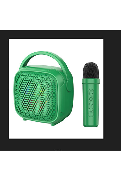 singe Sing-e ZQS1343W taşınabilir kablosuz açık hoparlör RGB FM radyo 3 inç Karaoke mikrofon