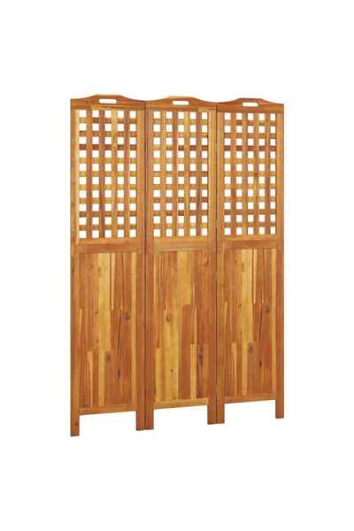 Syfax Paravan de camera 3 panouri 121,5x2x180 cm lemn masiv de acacia