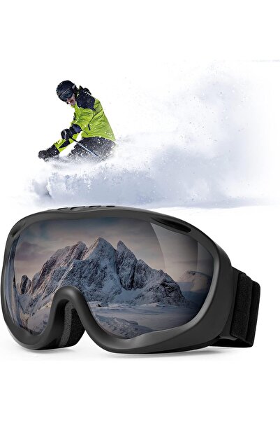 Generic OTG Ski Goggles, Anti fog Snow Goggle with Double Layer Spherical Len...