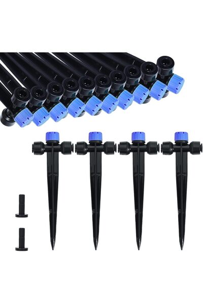 Generic 28 Pcs Drip Irrigation Emitters,Adjustable 8 Hole Water Flow Drip Irr...