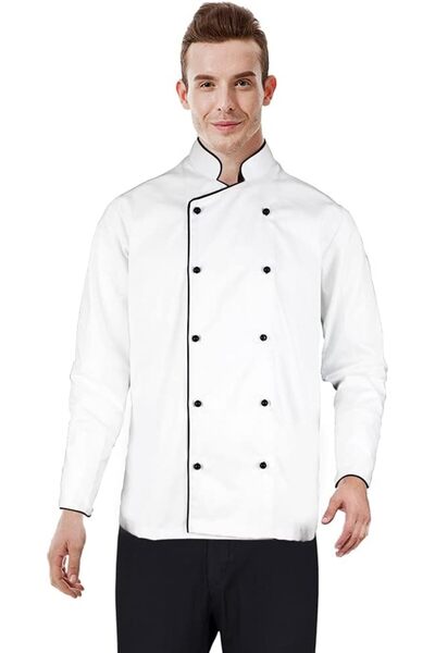 Generic Chef Jacket Coat Long Sleeve with Pearl Buttons made from Breathable ...