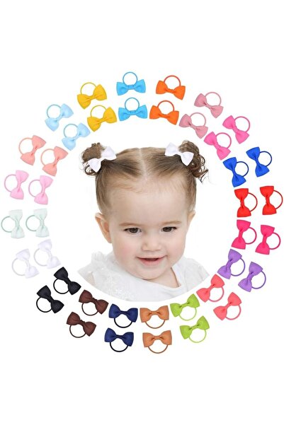 Generic Baby Girl Hair Accessories Set - 20 Pcs Bow Tie, Mini Elastic Hair Ba...
