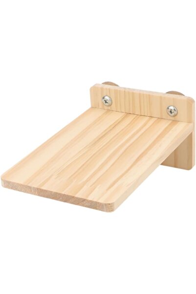 Generic Small Animal Wooden Platform, Cage Exercise Perch Stand, Natural Wood...