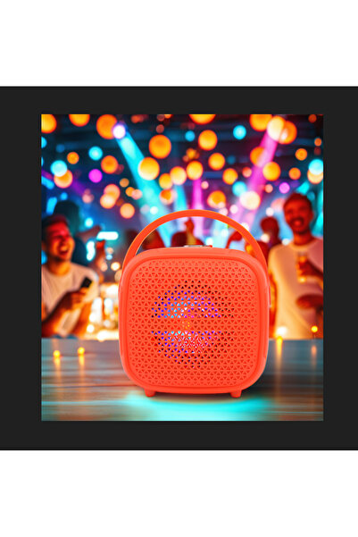 singe Sing-e ZQS1343W taşınabilir kablosuz açık hoparlör RGB FM radyo 3 inç Karaoke mikrofon