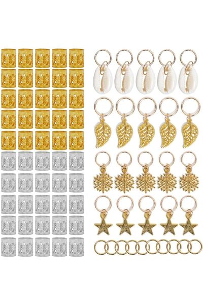 Generic 80 Pieces Hair Jewelry Rings Decorations Aluminum Hair Coil Dreadlock...