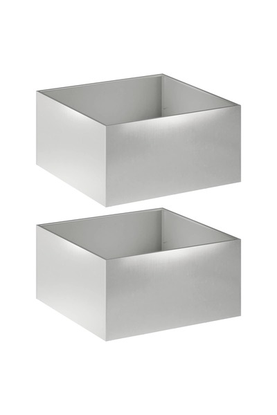 Syfax Βάζα Κήπου 2 τεμάχια Ασημί 100 x 100 x 40 εκ.