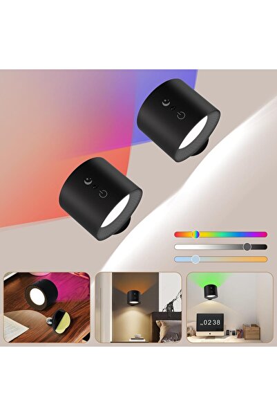 Generic مصباح جداري LED للإضاءة العلوية والسفلية مع 4 مستويات سطوع قابلة للتع...