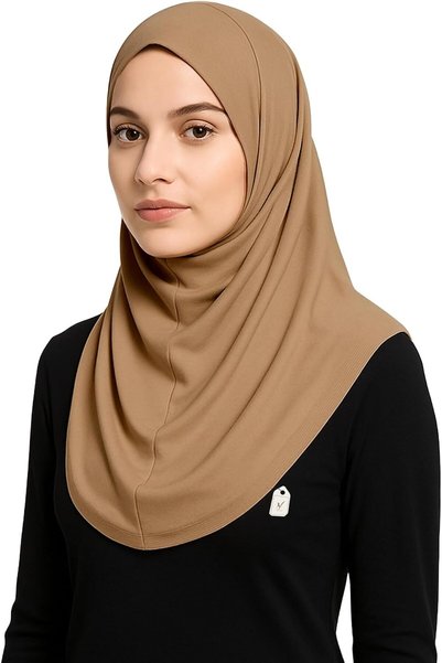 Generic وشاح حجاب ناعم قابل للتمدد - خفيف الوزن وقابل للتنفس وأنيق - غطاء رأس...
