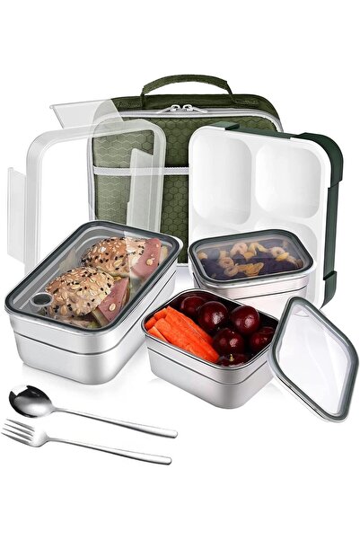 Generic Stainless Steel Lunch Box for Kids Adults,Insulated Bento Lunch Box w...