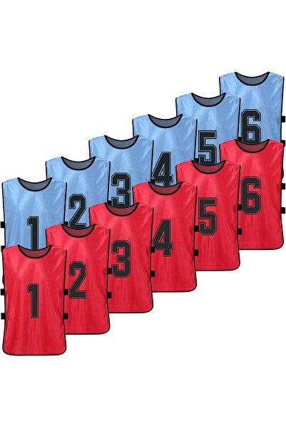 Generic Practice Sports Vest 12 PCS Adults Soccer Pinnies 2 Colors Quick Dryi...