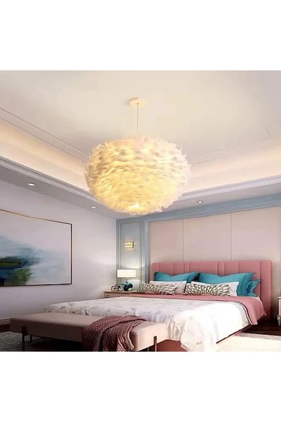 Generic Brand ثريا مودرن أبيض E27 80 سم HA/C5601/800WH
