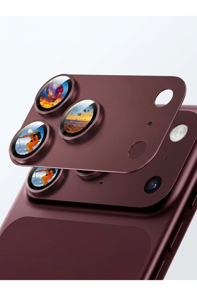 Deppo Trend iPhone 18 Pro Uyumlu Kamera Koruyucu Lens Metal Temperli Cam Kame...