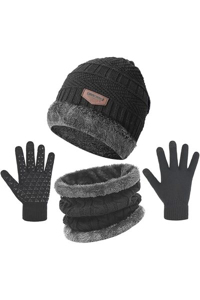 Maxmana Secret Winter Beanie Hat Scarf Gloves 3Pcs Set for Men Womens Thermal...