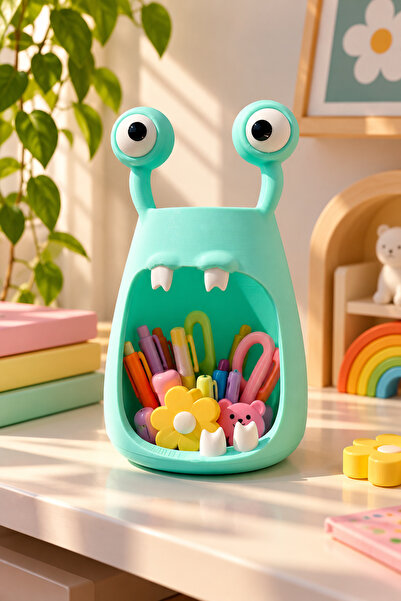 PELIUS Monster Pen Holder – Cute Monster Pen Holder, Children's Room and Kind...
