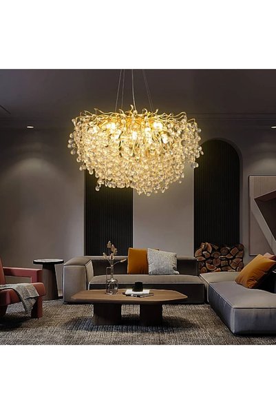 Generic Brand Modern Gold Chandelier E14 80cm Ha/C5314/800Gd+Cl