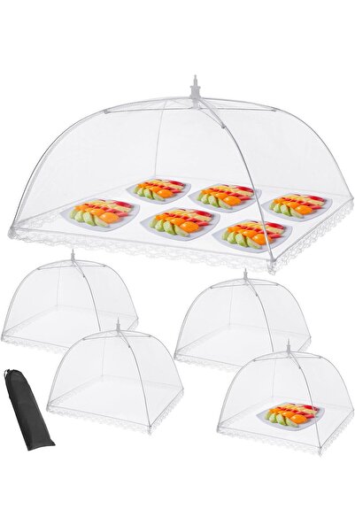 Generic Food Cover Set, 1 Extra Large (40''×24‘’) & 4 Standard (17''×17'') Me...