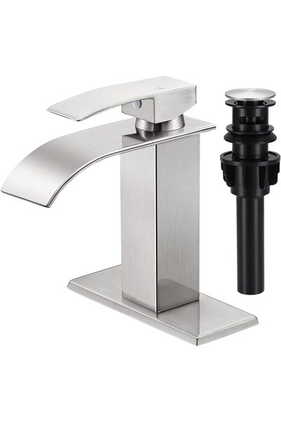 Generic Waterfall Bathroom Faucet, Modern Single Handle Bathroom Faucet for 1...