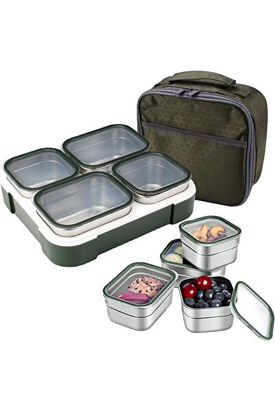 Generic Stainless Steel Lunch Box for Adults Kids with Insulated Bag, Set of ...