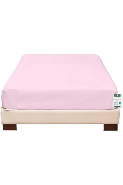 COTTON HOME ملاءة سرير فائقة النعومة، مقاس كوين، وردي 160 × 200 + 30 سم، طراز...