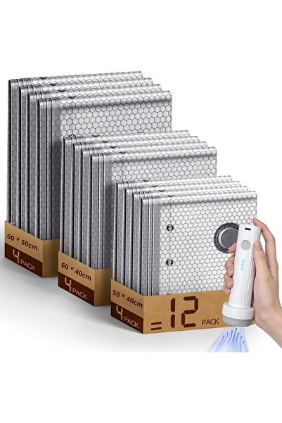 Generic Vacuum Storage Bags with Electric Pump, Compressed Vacuum Storage Kit...