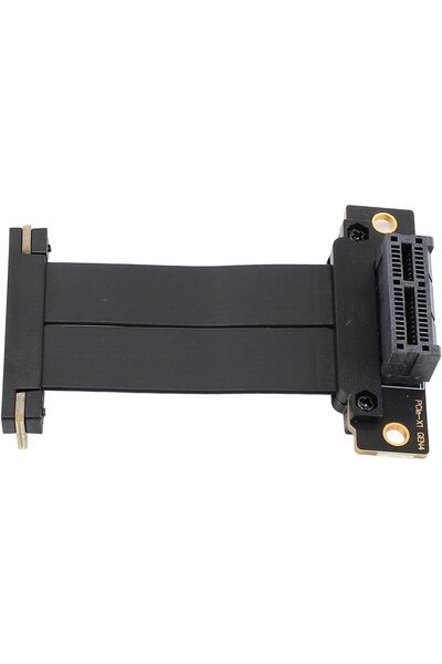 Generic High Speed PCIE 4.0 X1 Riser Cable, Dual 90 Degree Right Angle, Stabl...