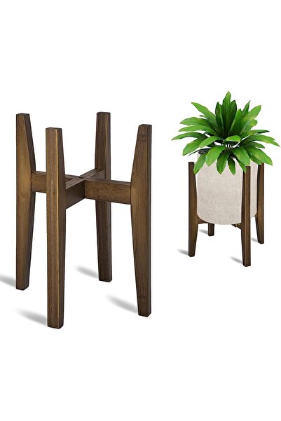 Generic Adjustable Plant Stand Indoor and Outdoor, Bamboo Mid Century Modern ...