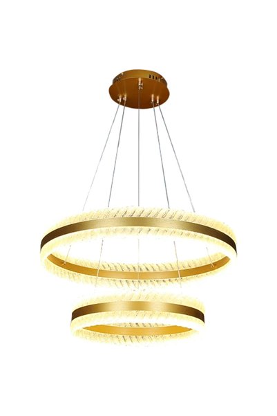 Generic Brand ثريا مودرن ذهبي LED 135 واط 40*60 سم HA/E7058/40+60GD+3CO