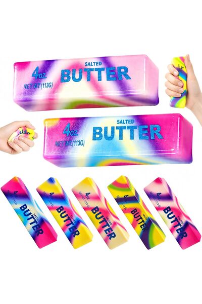 Generic Butter squishy قالب زبدة إسفنجي واقعي بطيء الارتداد، عبوة من قطعتين ب...