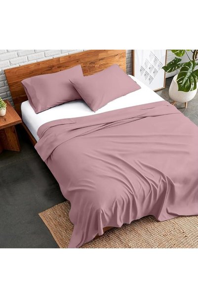 Sandy Home طقم ملاءات سرير وغطاء وسادة فندقي فاخر من ساندي، مكون من 3 قطع، نا...