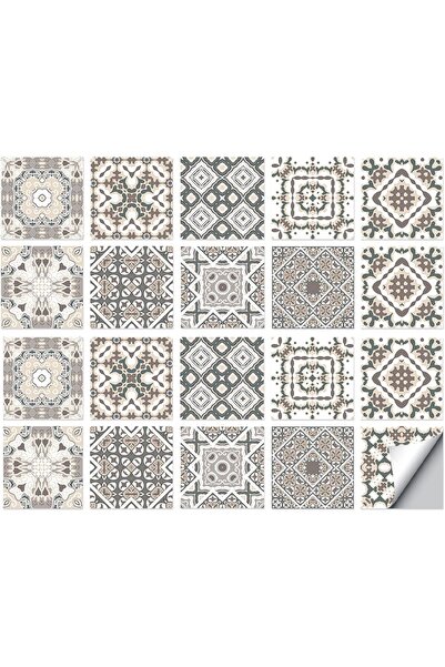 Generic 20 Pcs Mandala Tile Stickers, 15x15 cm, Peel and Stick Vinyl Wall Dec...