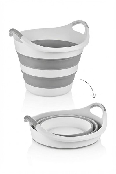 Orret Home 14 Litre Yuvarlak Katlanabilir Akordiyon Çamaşır Selesi İstifleneb...