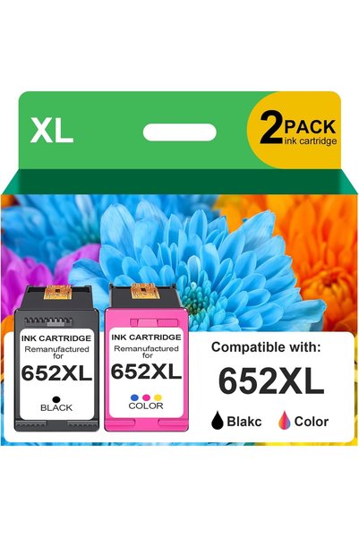 Generic 652XL Ink Cartridge Replacement for HP 652 Ink Cartridge (Black and C...