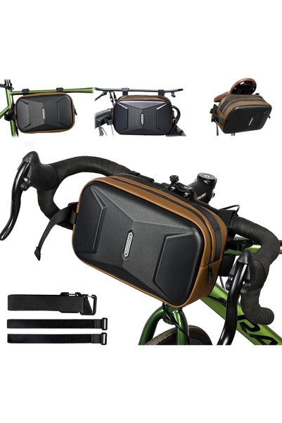 Generic Bike Handlebar Bag,Waterproof Bike Front Bag,Waist Shoulder Bag,3.2L ...