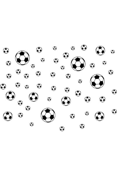 Generic 52 Pcs Football Soccer Wall Decal Stickers, Waterproof PVC Vinyl Wall...