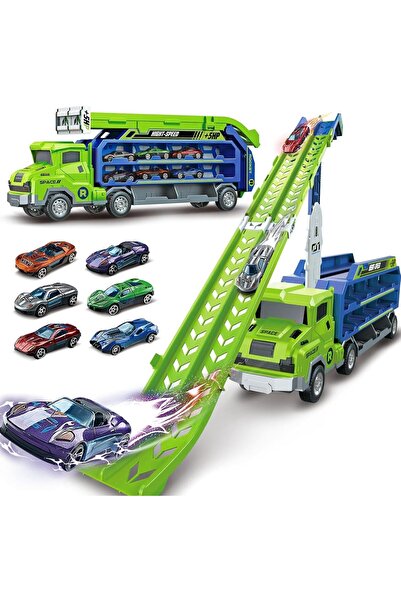 Generic Toddles Car Track Toy for 2-8 Years Old Boys, Foldable 2 Layer Car Ra...