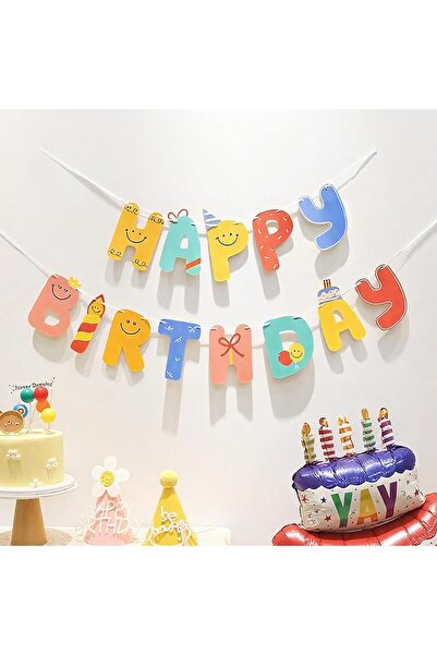 Generic Happy Birthday Banner, Colorful Cartoon Party Decoration, Birthday Ba...