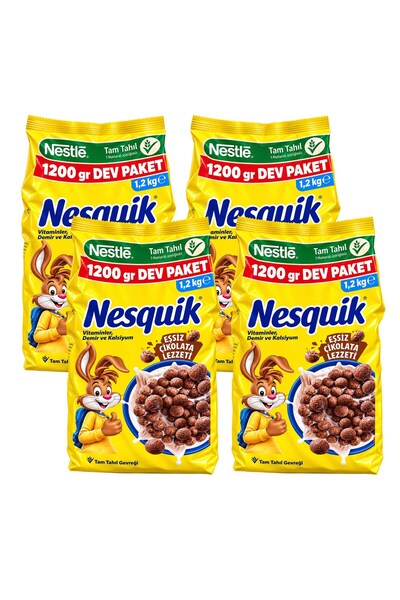 Nesquik Kakaolu Tam Tahıl Gevreği 1200 gr 4 lü (4,8 kg)