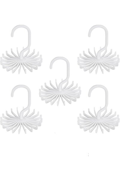 Generic 5 PCS Adjustable Twirl Tie Racks, 20-Claw Hanger,Rotating Tie Scarf A...