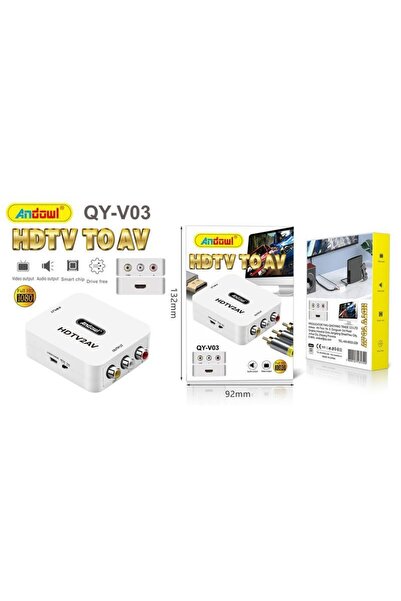 OEM Andowl Μετατροπέας HDTV female σε AV QY-V03 - HDTV to AV Converter