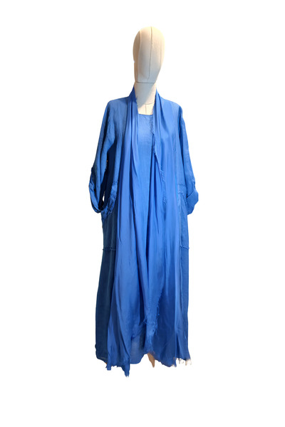 Lino Women's Natural Linen Sleeveless Dress & Silk Blend Tassel Detailed Long...