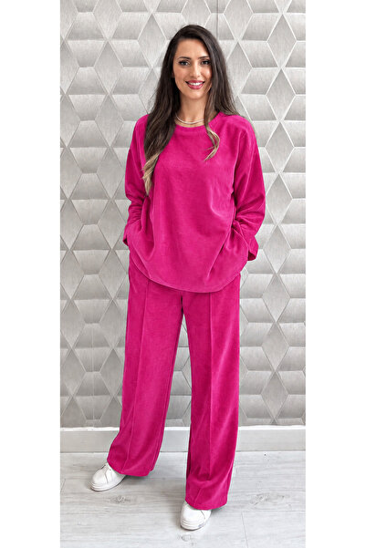 OnlyForYou Trening Damă Reiat Oversize, Compleu Casual cu Umeri Căzuți, Bluză...