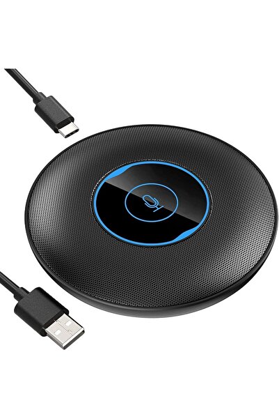 Generic ميكروفون USB للمؤتمرات، ميكروفون خارجي متعدد الاتجاهات 360 درجة للكمب...
