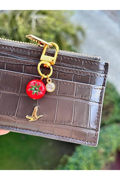 PEONY peonyofficiall Domates Charm Gold Altın Kaplama Tomato Cüzdan Süsü Meyv...