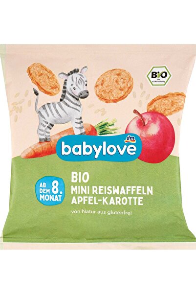 OEM Rondele de orez organic cu aromă de mere și morcovi, 35 g