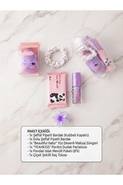 takitokadükkanım Beauty Cup Sürpriz Hediye Seti - Dolgunlaştırıcı Lip Gloss, ...