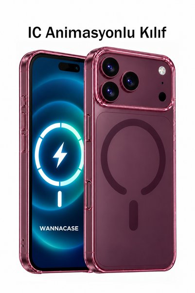 WANNACASE حافظة هاتف iPhone 18 Pro (IC) شفافة وصلبة من مادة الميكا رفيعة وداعمة لـ MagSafe