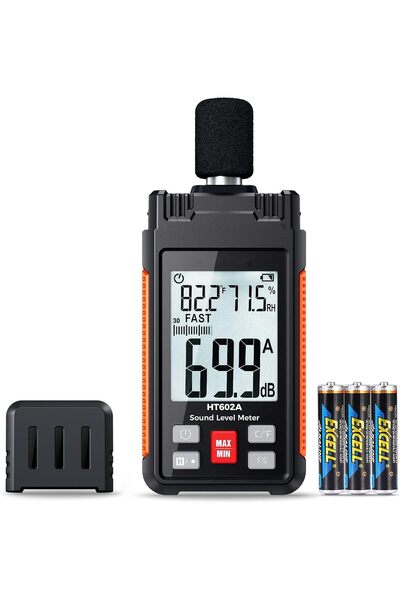 Generic Sound Level Meter, 30-130dBA 30Hz-8KHz Decibel Meter with Large LCD S...