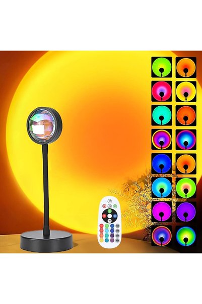 Generic 360 Degree Rotation Smart Sunset Projector Light, APP and Remote Cont...