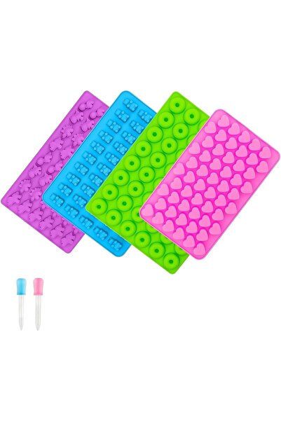 Generic 4 Pack With 2 Droppers For Silicone Gummy Bear Candy Molds,Including ...
